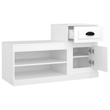 NNEVL Shoe Cabinet White 100x42x60 cm Engineered Wood