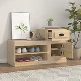 NNEVL Shoe Cabinet Sonoma Oak 100x42x60 cm Engineered Wood