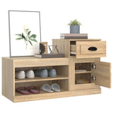 NNEVL Shoe Cabinet Sonoma Oak 100x42x60 cm Engineered Wood