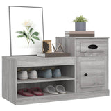 NNEVL Shoe Cabinet Grey Sonoma 100x42x60 cm Engineered Wood