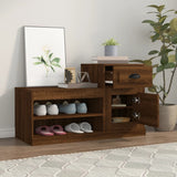 NNEVL Shoe Cabinet Brown Oak 100x42x60 cm Engineered Wood