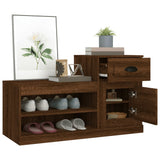 NNEVL Shoe Cabinet Brown Oak 100x42x60 cm Engineered Wood