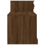 NNEVL Shoe Cabinet Brown Oak 100x42x60 cm Engineered Wood