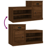 NNEVL Shoe Cabinet Brown Oak 100x42x60 cm Engineered Wood