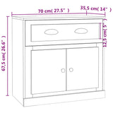 NNEVL Sideboard Sonoma Oak 70x35.5x67.5 cm Engineered Wood