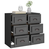 NNEVL Sideboard Black 70x35.5x67.5 cm Engineered Wood