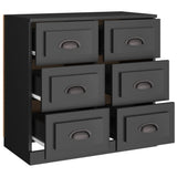 NNEVL Sideboard Black 70x35.5x67.5 cm Engineered Wood