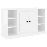 NNEVL Sideboard High Gloss White 100x35.5x60 cm Engineered Wood