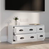 NNEVL TV Cabinet High Gloss White 100x35.5x45 cm Engineered Wood