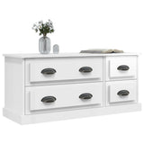 NNEVL TV Cabinet High Gloss White 100x35.5x45 cm Engineered Wood