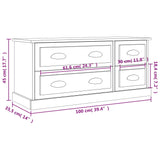 NNEVL TV Cabinet High Gloss White 100x35.5x45 cm Engineered Wood