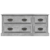 NNEVL TV Cabinet Concrete Grey 100x35.5x45 cm Engineered Wood
