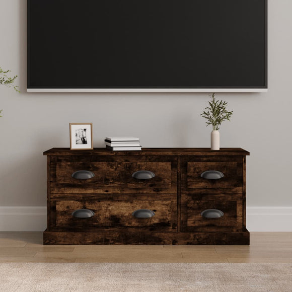 NNEVL TV Cabinet Smoked Oak 100x35.5x45 cm Engineered Wood