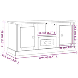 NNEVL TV Cabinet White 100x35.5x45 cm Engineered Wood