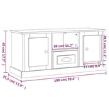 NNEVL TV Cabinet Brown Oak 100x35.5x45 cm Engineered Wood