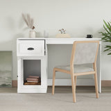 NNEVL Desk with Drawer White 115x50x75 cm Engineered Wood