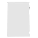 NNEVL Desk with Drawer High Gloss White 115x50x75 cm Engineered Wood