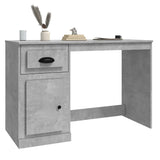 NNEVL Desk with Drawer Concrete Grey 115x50x75 cm Engineered Wood