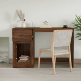 NNEVL Desk with Drawer Brown Oak 115x50x75 cm Engineered Wood