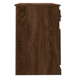 NNEVL Desk with Drawer Brown Oak 115x50x75 cm Engineered Wood