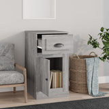 NNEVL Side Cabinet with Drawer Concrete Grey 40x50x75 cm Engineered Wood