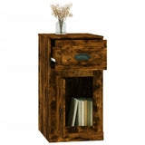 NNEVL Side Cabinet with Drawer Smoked Oak 40x50x75 cm Engineered Wood