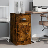 NNEVL Side Cabinet with Drawer Smoked Oak 40x50x75 cm Engineered Wood