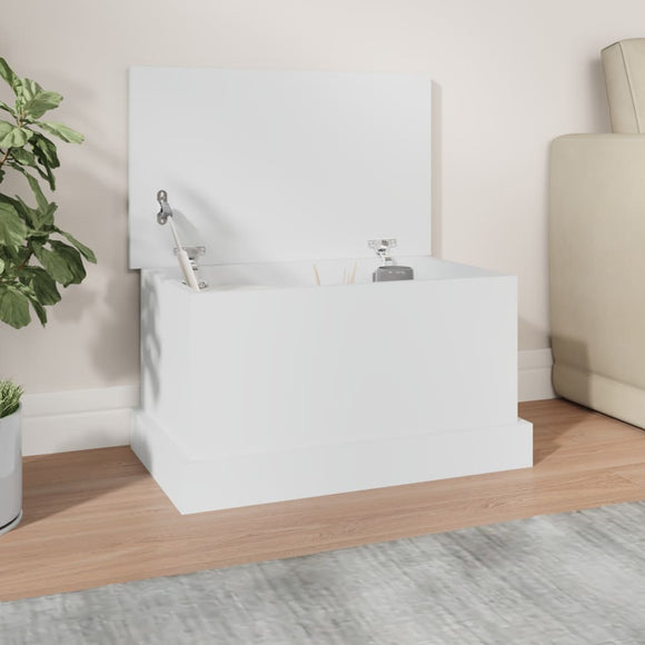 NNEVL Storage Box White 50x30x28 cm Engineered Wood