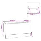 NNEVL Storage Box Black 50x30x28 cm Engineered Wood