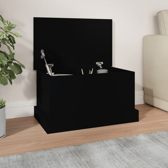 NNEVL Storage Box Black 50x30x28 cm Engineered Wood