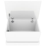 NNEVL Storage Box High Gloss White 50x30x28 cm Engineered Wood