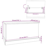 NNEVL Storage Box White 70x40x38 cm Engineered Wood