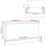 NNEVL Storage Box Concrete Grey 70x40x38 cm Engineered Wood