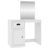 NNEVL Dressing Table with Mirror White 90x50x132.5 cm Engineered Wood