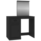 NNEVL Dressing Table with Mirror Black 90x50x132.5 cm Engineered Wood