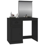 NNEVL Dressing Table with Mirror Black 90x50x132.5 cm Engineered Wood
