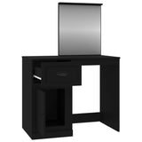 NNEVL Dressing Table with Mirror Black 90x50x132.5 cm Engineered Wood