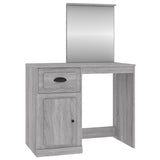 NNEVL Dressing Table with Mirror Grey Sonoma 90x50x132.5 cm Engineered Wood