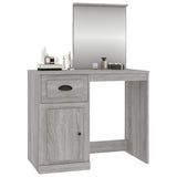 NNEVL Dressing Table with Mirror Grey Sonoma 90x50x132.5 cm Engineered Wood