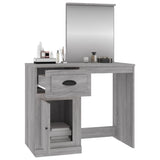 NNEVL Dressing Table with Mirror Grey Sonoma 90x50x132.5 cm Engineered Wood