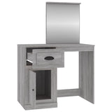 NNEVL Dressing Table with Mirror Grey Sonoma 90x50x132.5 cm Engineered Wood
