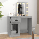 NNEVL Dressing Table with LED Grey Sonoma 90x50x132.5 cm Engineered Wood