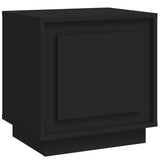 NNEVL Bedside Cabinet Black 44x35x45 cm Engineered Wood
