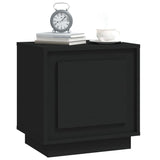 NNEVL Bedside Cabinet Black 44x35x45 cm Engineered Wood