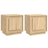 NNEVL Bedside Cabinets 2 pcs Sonoma Oak 44x35x45 cm Engineered Wood
