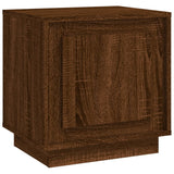 NNEVL Bedside Cabinet Brown Oak 44x35x45 cm Engineered Wood