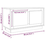 NNEVL TV Cabinet Black 80x35x45 cm Engineered Wood