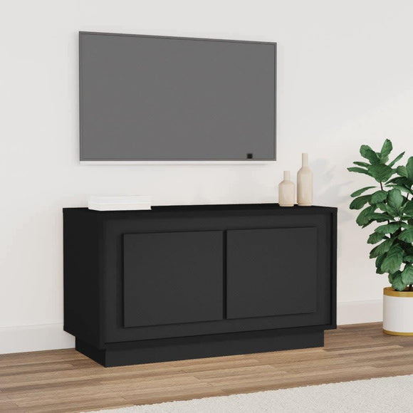 NNEVL TV Cabinet Black 80x35x45 cm Engineered Wood