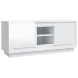 NNEVL TV Cabinet High Gloss White 102x35x45 cm Engineered Wood
