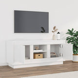 NNEVL TV Cabinet High Gloss White 102x35x45 cm Engineered Wood
